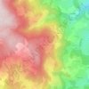 Mapa topográfico Le Fraisse, altitud, relieve