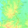 Mapa topográfico Jawilan, altitud, relieve