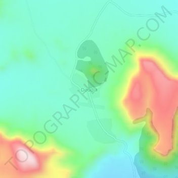 Mapa topográfico Doudja, altitud, relieve