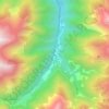 Mapa topográfico Salau, altitud, relieve