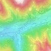 Mapa topográfico Pontagna, altitud, relieve