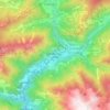 Mapa topográfico Andorra la Vieja, altitud, relieve