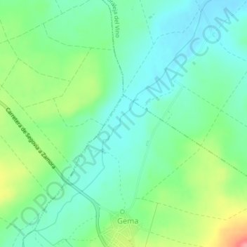 Mapa topográfico La Corralina, altitud, relieve