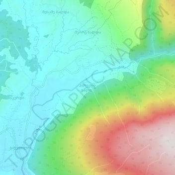 Mapa topográfico Pirveli Balda, altitud, relieve