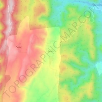 Mapa topográfico Rayta, altitud, relieve