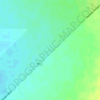 Mapa topográfico Boolcunda East, altitud, relieve