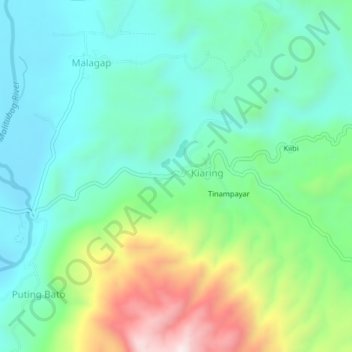 Mapa topográfico Badtucon, altitud, relieve