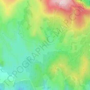 Mapa topográfico Bellecoste, altitud, relieve