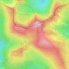 Mapa topográfico Fuentes del Duero, altitud, relieve