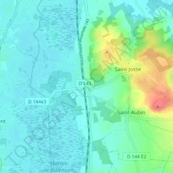 Mapa topográfico Capelle, altitud, relieve