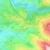 Mapa topográfico Jamhour, altitud, relieve