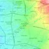 Mapa topográfico Kecamatan Kediri, altitud, relieve