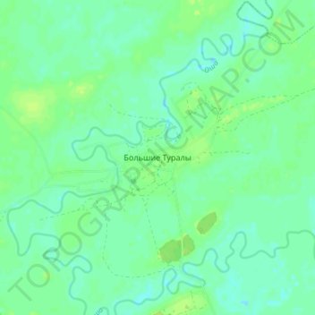 Mapa topográfico Большие Туралы, altitud, relieve