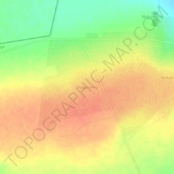 Mapa topográfico Magareng, altitud, relieve