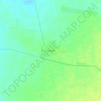 Mapa topográfico Cabezada, altitud, relieve