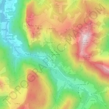 Mapa topográfico La Basse Meille, altitud, relieve