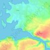 Mapa topográfico Kernevez Perroz, altitud, relieve