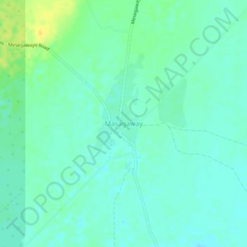 Mapa topográfico Masagaway, altitud, relieve