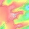 Mapa topográfico Hallett Peak, altitud, relieve