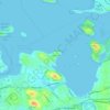 Mapa topográfico Crow Point, altitud, relieve