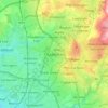 Mapa topográfico Chadderton, altitud, relieve
