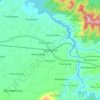 Mapa topográfico Haurwangi, altitud, relieve
