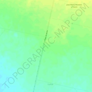 Mapa topográfico Rio Sonora, altitud, relieve