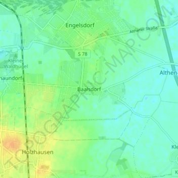 Mapa topográfico Baalsdorf, altitud, relieve