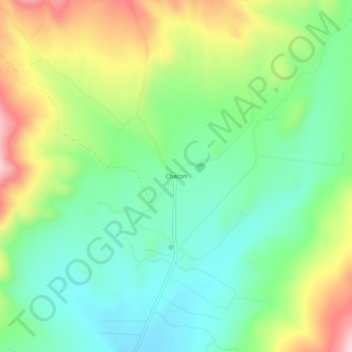 Mapa topográfico Chacon, altitud, relieve