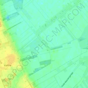 Mapa topográfico Valtherblokken, altitud, relieve