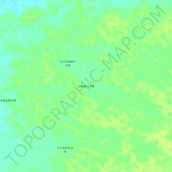 Mapa topográfico 胡鲁斯台浩特, altitud, relieve