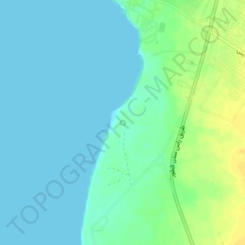 Mapa topográfico Bir Abu Rudeis, altitud, relieve