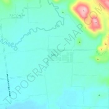 Mapa topográfico Kibia, altitud, relieve