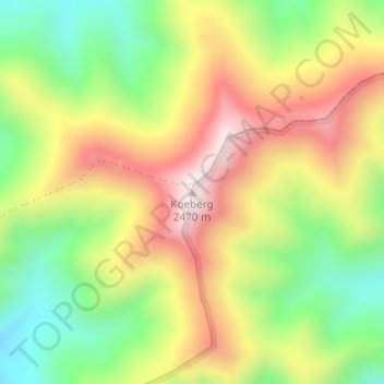 Mapa topográfico Koeberg, altitud, relieve