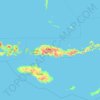 Mapa topográfico Nusa Tenggara Timur, altitud, relieve