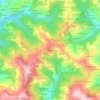 Mapa topográfico El Rebudiellu, altitud, relieve