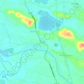 Mapa topográfico Lauis, altitud, relieve