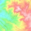 Mapa topográfico Penantian Ulubelu, altitud, relieve