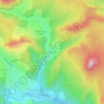 Mapa topográfico Sphinx Park, altitud, relieve
