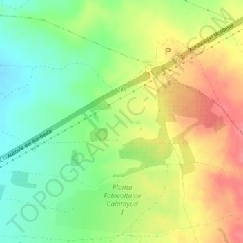 Mapa topográfico Mirasol, altitud, relieve