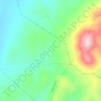 Mapa topográfico Fuencubierta, altitud, relieve