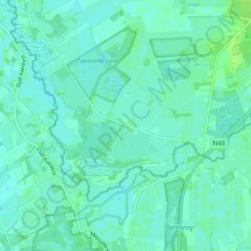 Mapa topográfico Wildenberg, altitud, relieve