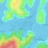 Mapa topográfico Port Hacking, altitud, relieve