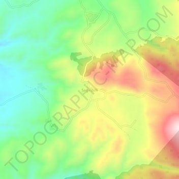 Mapa topográfico Seğirdim, altitud, relieve
