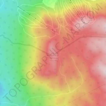 Mapa topográfico Mont Victor-Tremblay, altitud, relieve