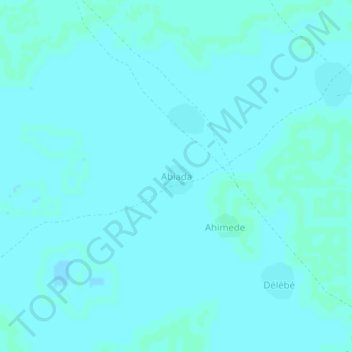 Mapa topográfico Abiada, altitud, relieve