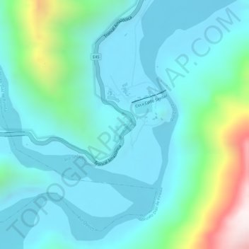 Mapa topográfico El Salado, altitud, relieve