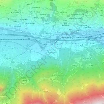 Mapa topográfico Septumian, altitud, relieve