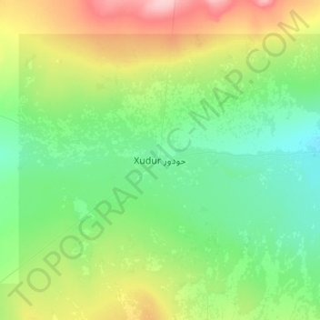 Mapa topográfico Hudur, altitud, relieve