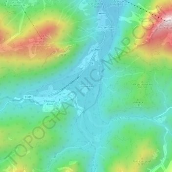 Mapa topográfico Fuchswiese, altitud, relieve